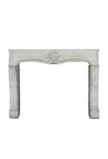 French 18Th Century Period Limestone Fireplace Surround