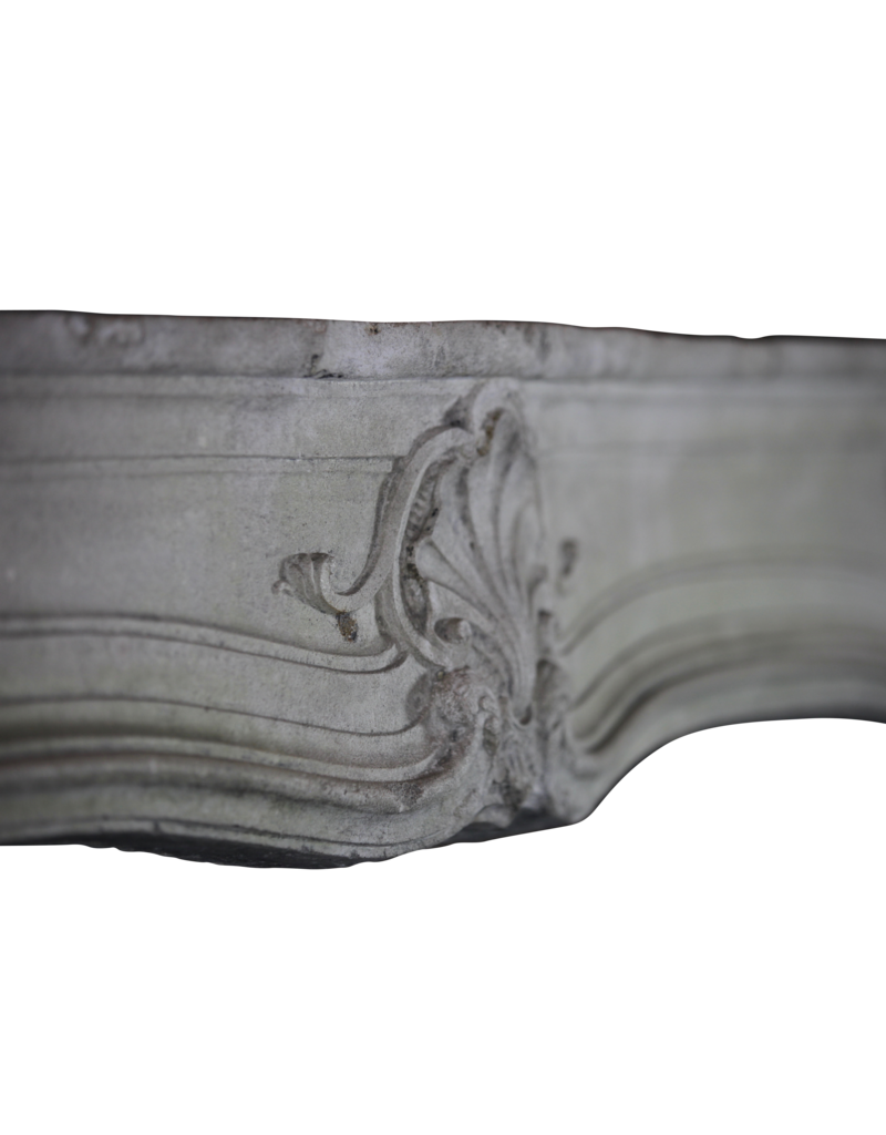 French 18Th Century Period Limestone Fireplace Surround