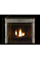 Small Timeless Grey European Fireplace Surround