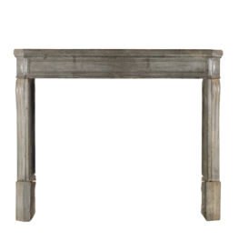 Small Timeless Grey European Fireplace Surround