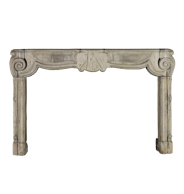 French 17Th Century Period French Country Style Limestone Fireplace Surround