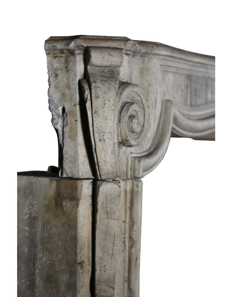 Maison Leon Van den Bogaert French 17Th Century Period French Country Style Antique Limestone Fireplace Surround
