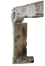 Maison Leon Van den Bogaert French 17Th Century Period French Country Style Antique Limestone Fireplace Surround