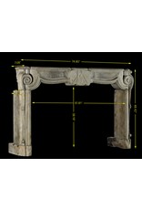 Maison Leon Van den Bogaert Francés 17O Período Siglo Francés Del Estilo De País De La Piedra Caliza Antiguo Chimenea