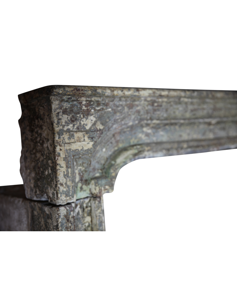 Maison Leon Van den Bogaert Elegante Kaminumrandung aus Kalkstein aus dem 17. Jahrhundert im Landhausstil