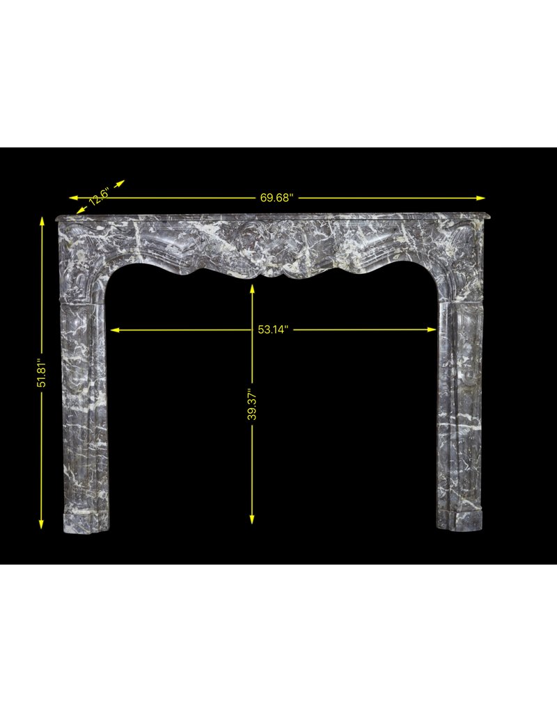18A Belga Siglo Período Clásico Chimenea De Mármol De Sonido Envolvente