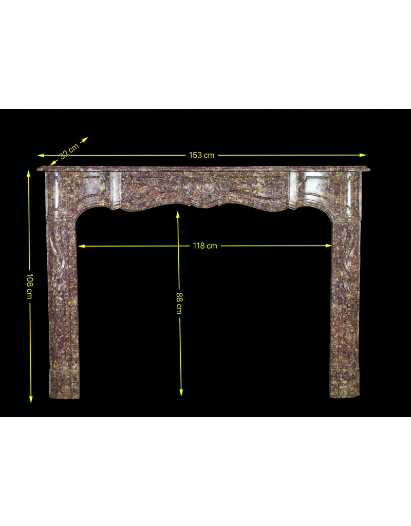 Maison Leon Van den Bogaert Chic 18th Century Antique Marble Fireplace Surround