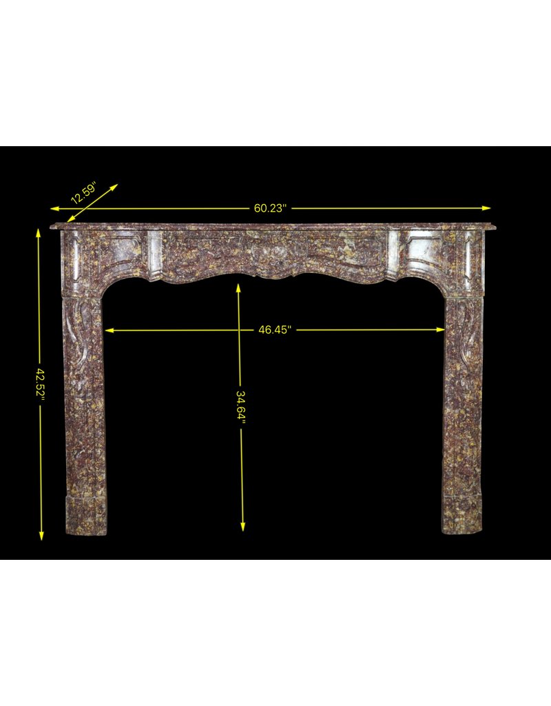 Maison Leon Van den Bogaert Chic 18th Century Antique Marble Fireplace Surround