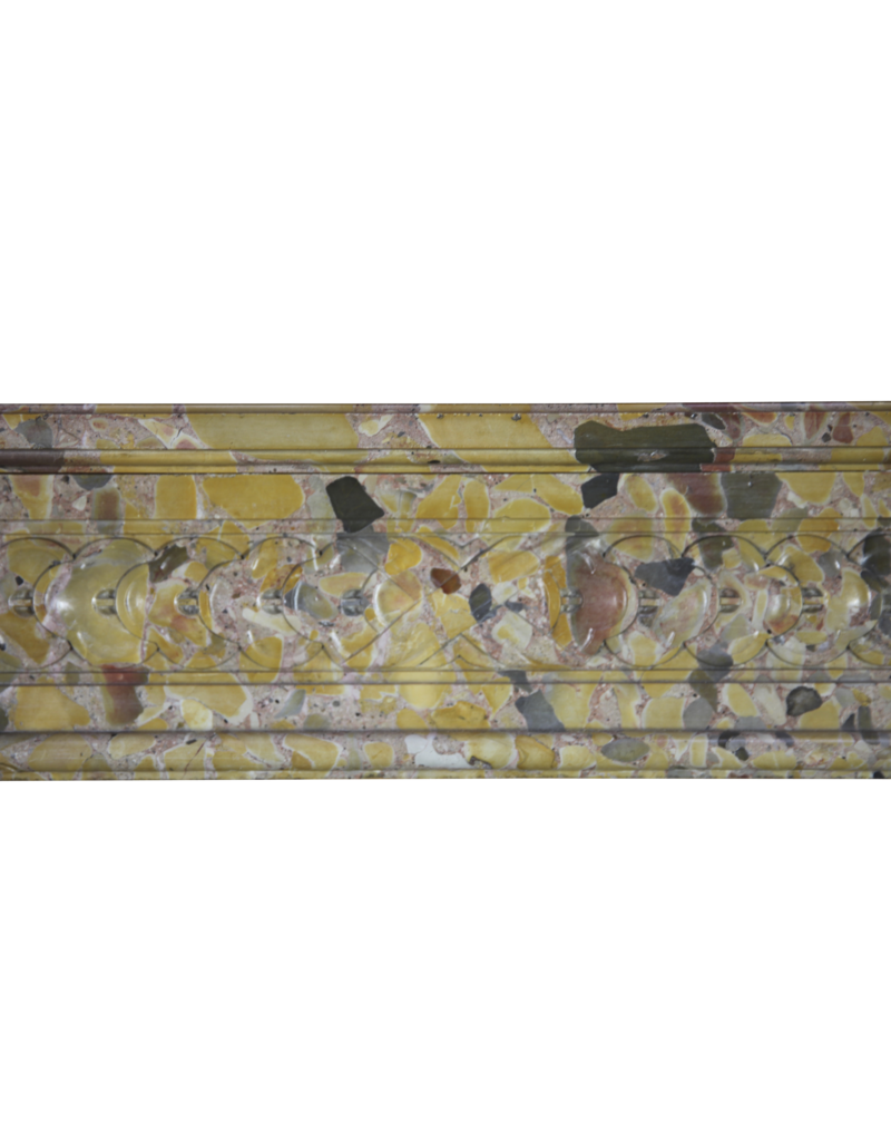 Maison Leon Van den Bogaert Elegante antike französische Kaminumrandung aus Marmor