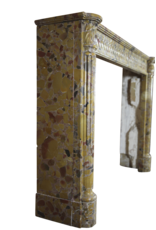 Maison Leon Van den Bogaert Elegante antike französische Kaminumrandung aus Marmor
