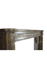 French Chique Marble Antique Fireplace Surround