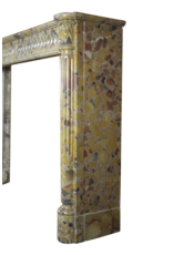Maison Leon Van den Bogaert Elegante antike französische Kaminumrandung aus Marmor