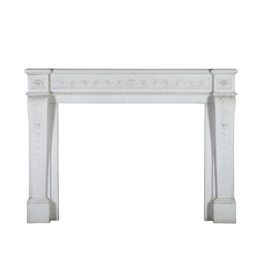 Maison Leon Van den Bogaert Groß Französisch Chique Antike Kamin Maske in White Statuary Marmor