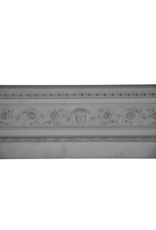 Grand French Chique Antique Fireplace Surround In White Statuary Marble