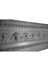 Grand French Chique Antique Fireplace Surround In White Statuary Marble