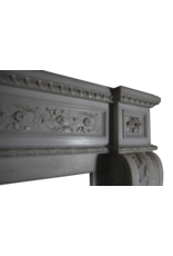 Maison Leon Van den Bogaert Grand French Chic Antique Fireplace Surround in White Statuary Marble