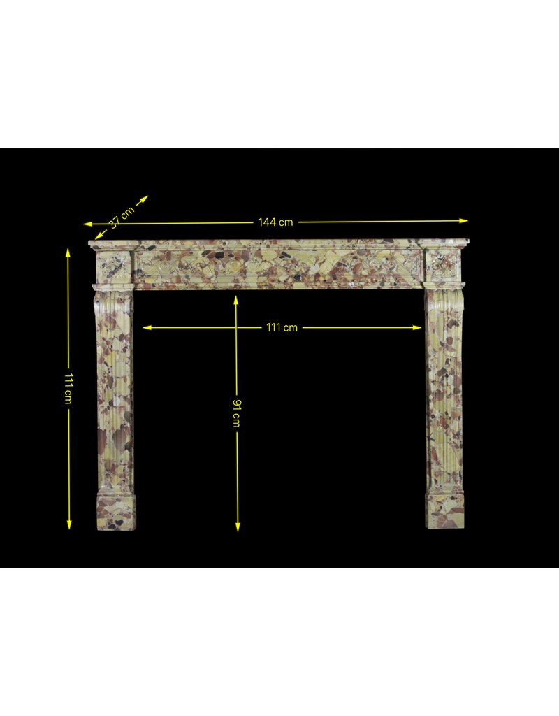 Louis XVI Style French Classic Antique Fireplace Surround