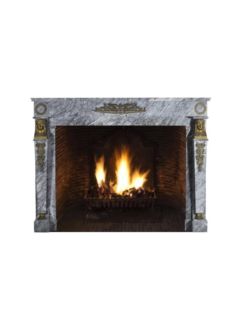 Empire Period Vintage Marble Fireplace Surround