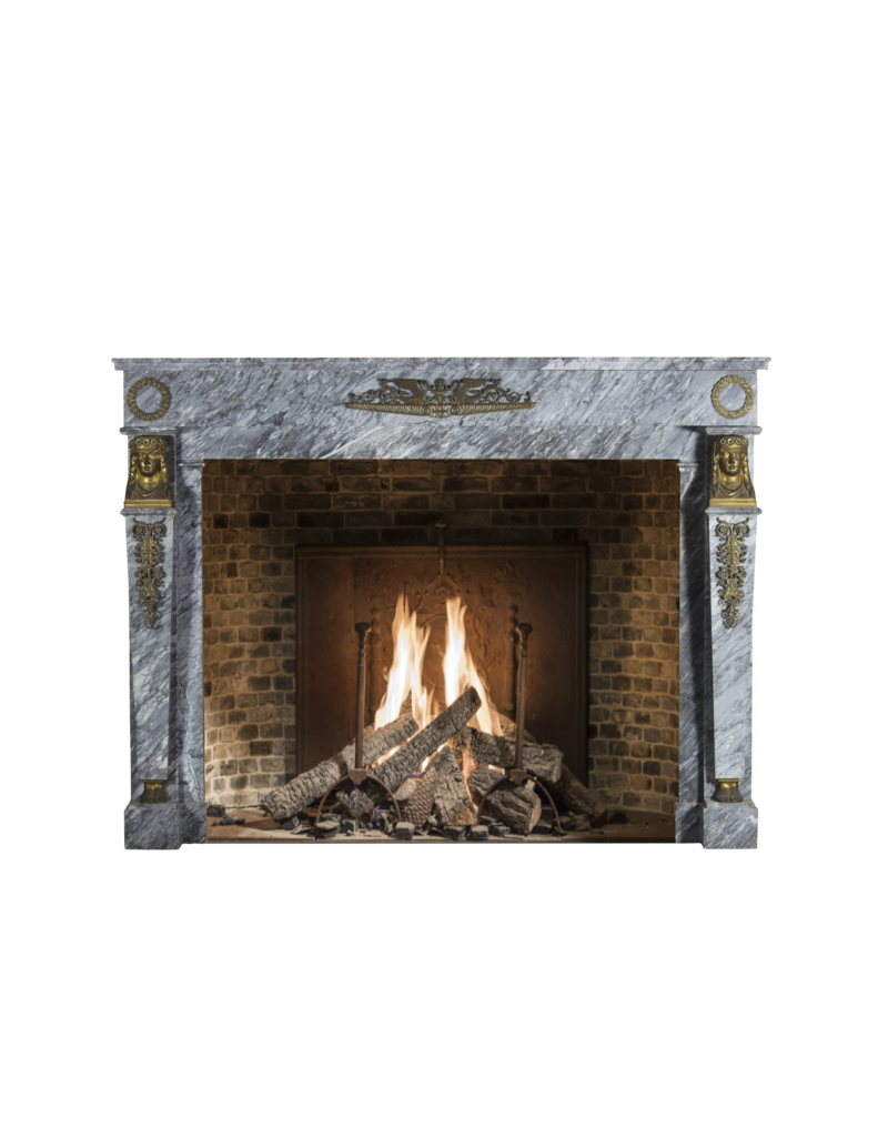 Empire Period Vintage Marble Fireplace Surround