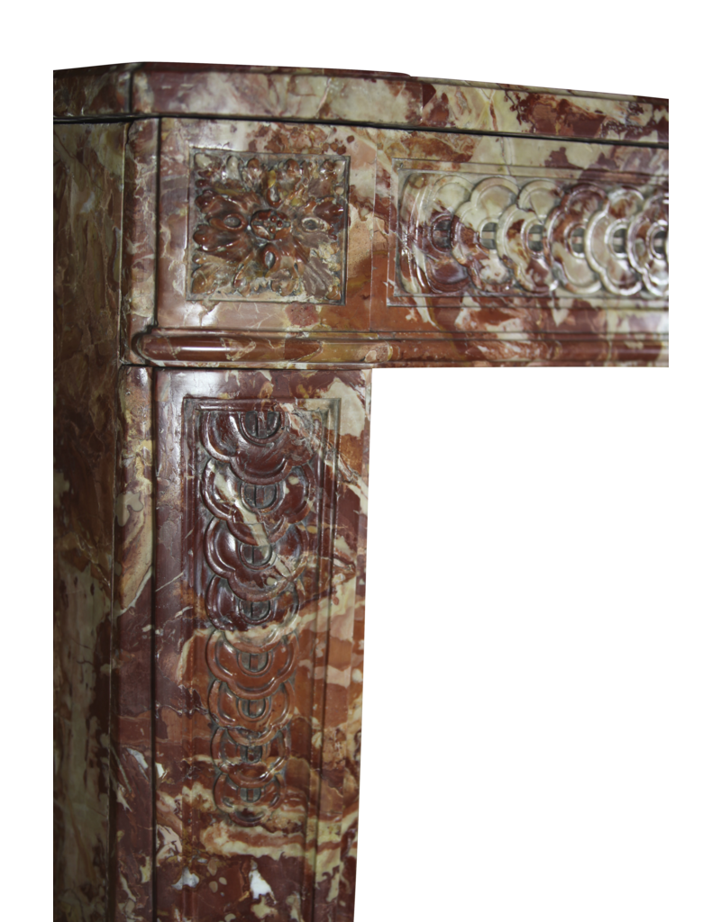 Rich In Color Antique Marble Fireplace Surround