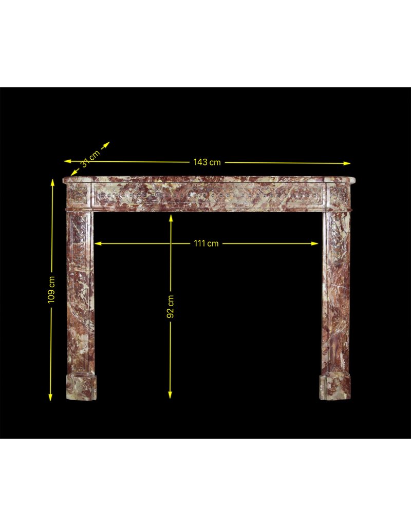 Rich In Color Antique Marble Fireplace Surround