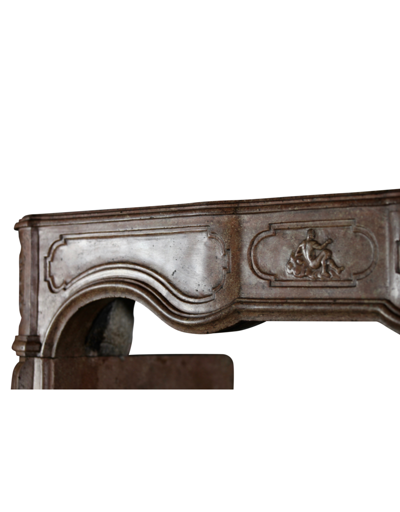 Original Venetian Hard Stone Antique Fireplace Surround