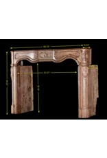 Original Venetian Hard Stone Antique Fireplace Surround