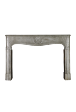 Strong 18Th Century French Antique Fireplace Surround In Grey Stone