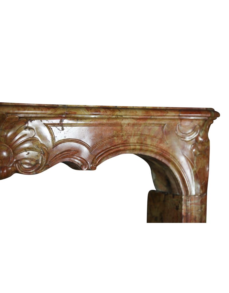 Maison Leon Van den Bogaert Von der Natur geschaffene französische Kaminumrandung aus zweifarbigem Stein aus dem 18. Jahrhundert