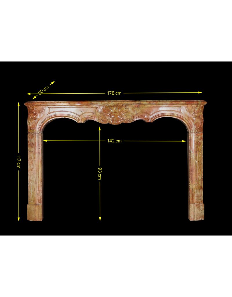 Maison Leon Van den Bogaert Von der Natur geschaffene französische Kaminumrandung aus zweifarbigem Stein aus dem 18. Jahrhundert