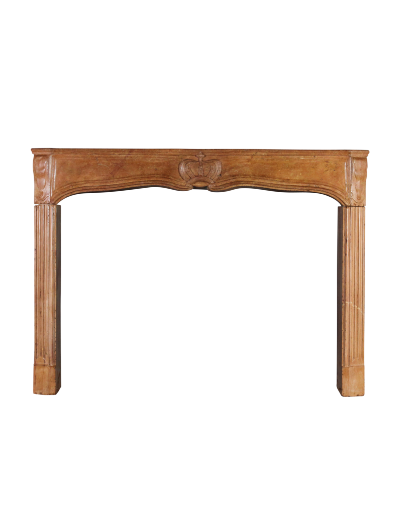 17Th Century Delicate French Hard Stone Fireplace Surround