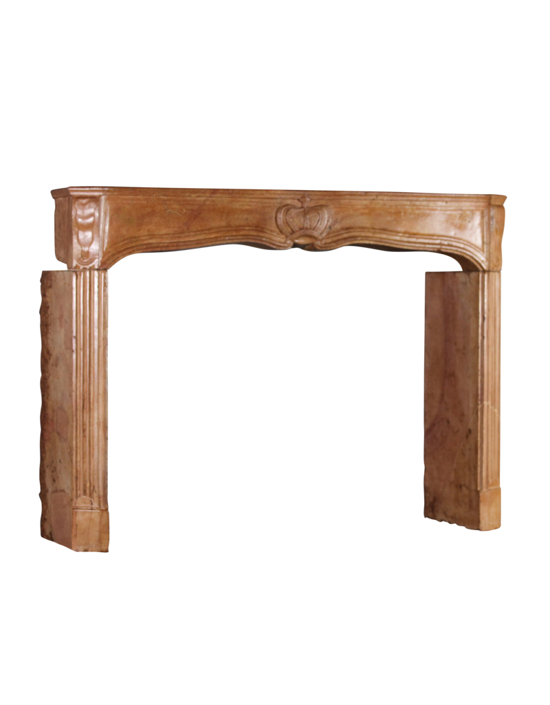 17Th Century Delicate French Hard Stone Fireplace Surround