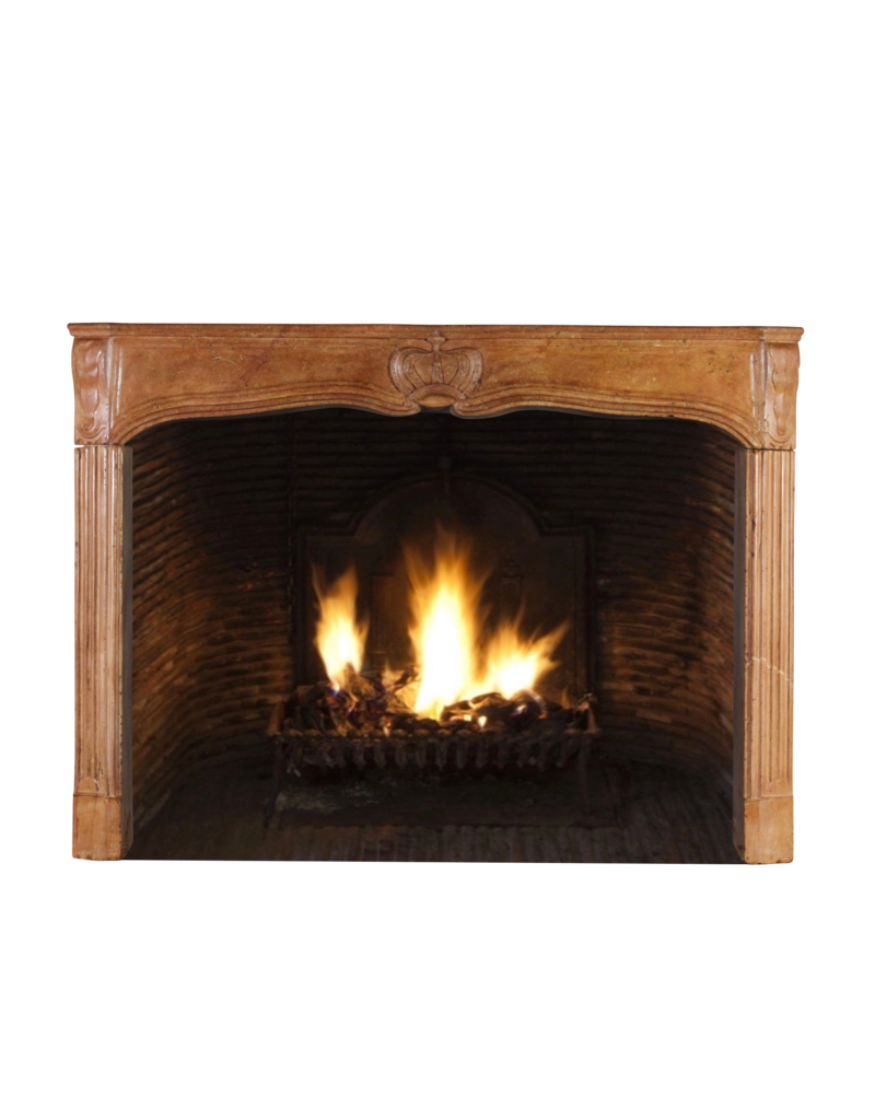 17Th Century Delicate French Hard Stone Fireplace Surround