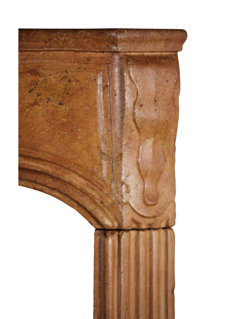 Maison Leon Van den Bogaert 17Th Century Delicate French Hard Stone Fireplace Surround