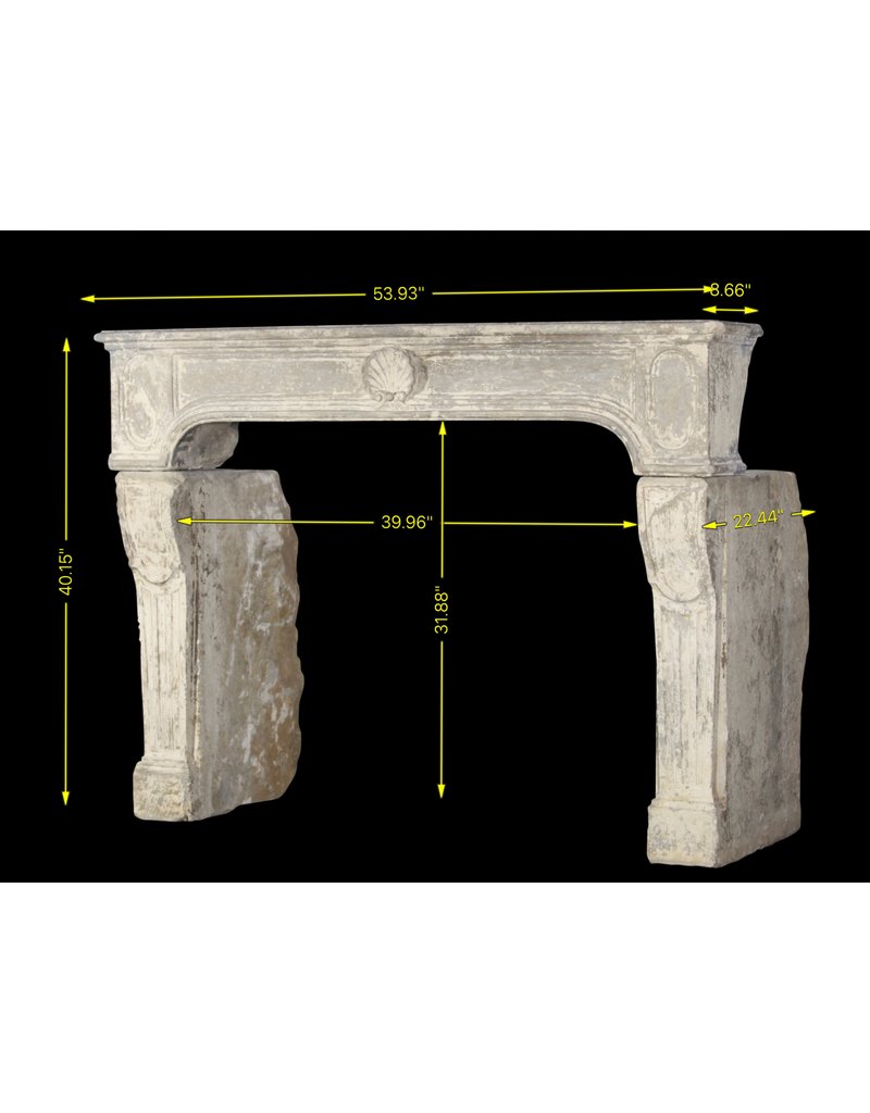 18. Jahrhundert Feine Französisch Jahrgang Kamin Im Kalkstein