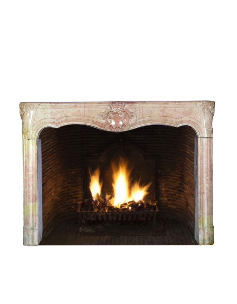 Maison Leon Van den Bogaert 18th Century Chic Bicolor French Fireplace Surround