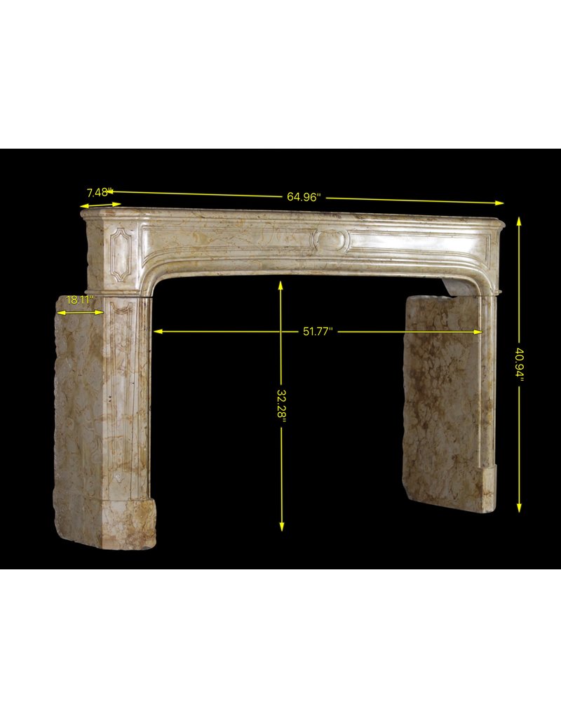 Maison Leon Van den Bogaert Chic 18th Century Antique Marble Fireplace Surround