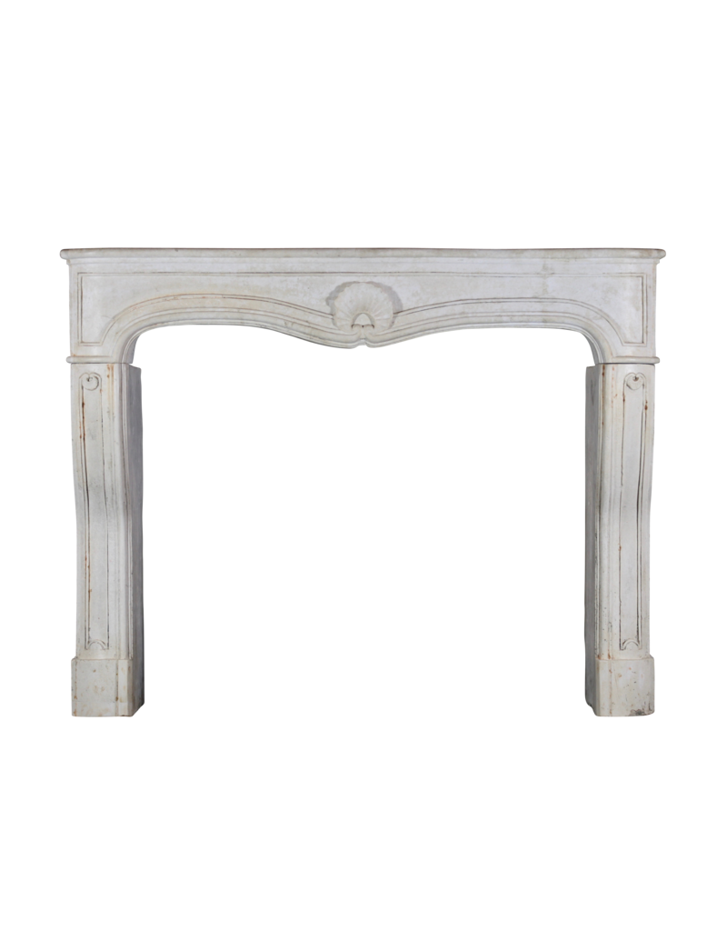 French Louis XV Period Limestone Fireplace Mantel