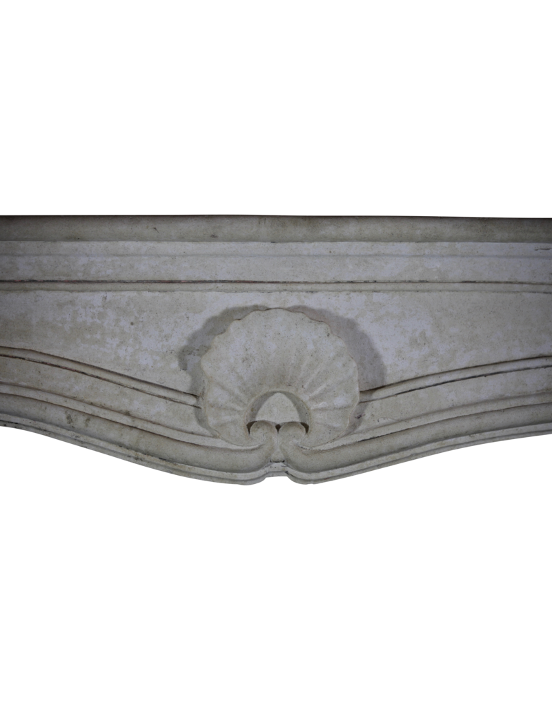 French Louis XV Period Limestone Fireplace Mantel