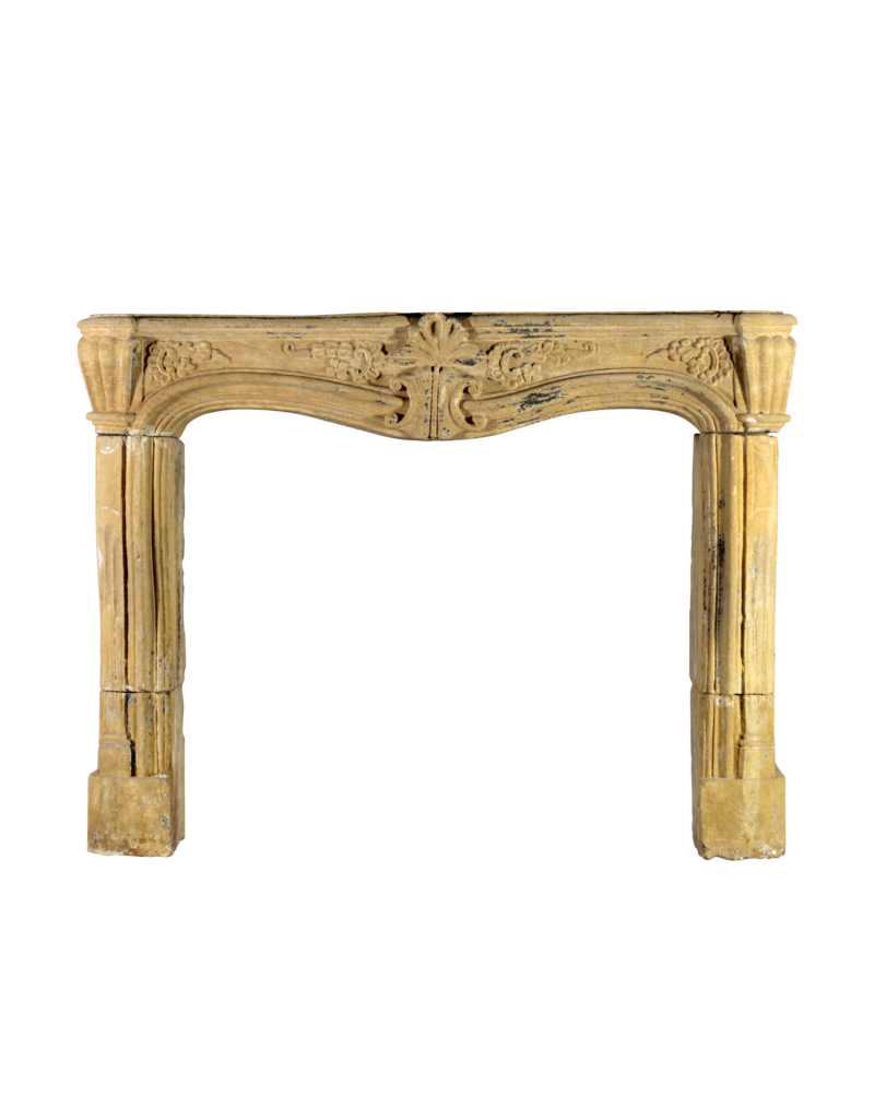 Small Strong Provencal 17Th Century Antique Fireplace Mantel