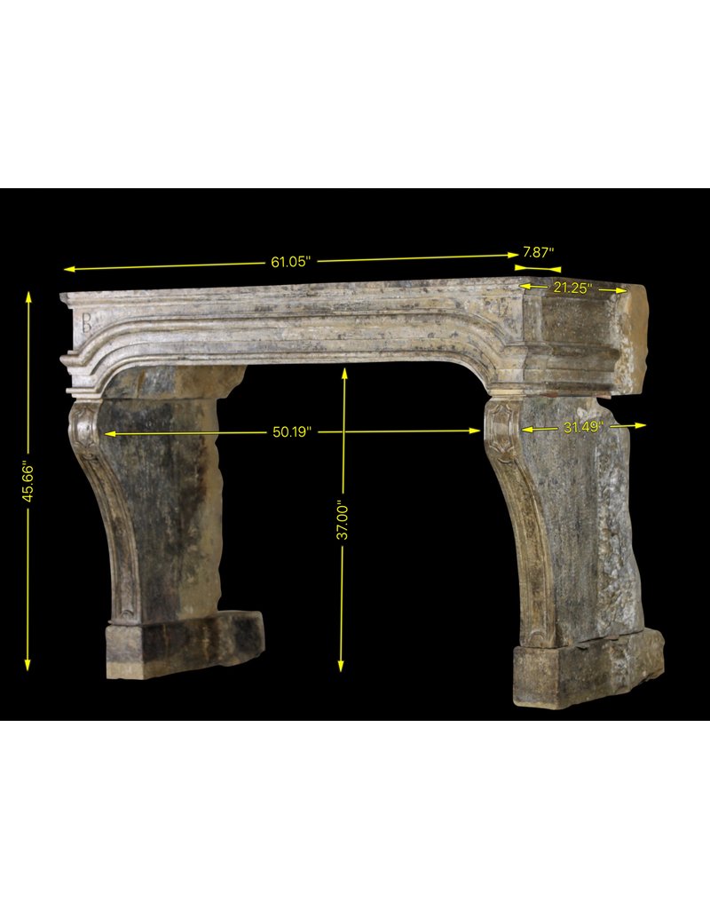 Francés Del Estilo De País Del Siglo 17 Período De Piedra Caliza Chimenea Surround