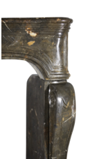 Maison Leon Van den Bogaert 17th Century Chic French Antique Fireplace Surround in Dark Fossil Stone
