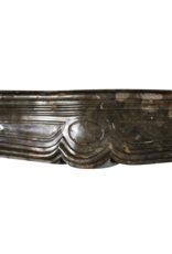 Maison Leon Van den Bogaert 17th Century Chic French Antique Fireplace Surround in Dark Fossil Stone