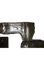 Maison Leon Van den Bogaert 17th Century Chic French Antique Fireplace Surround in Dark Fossil Stone