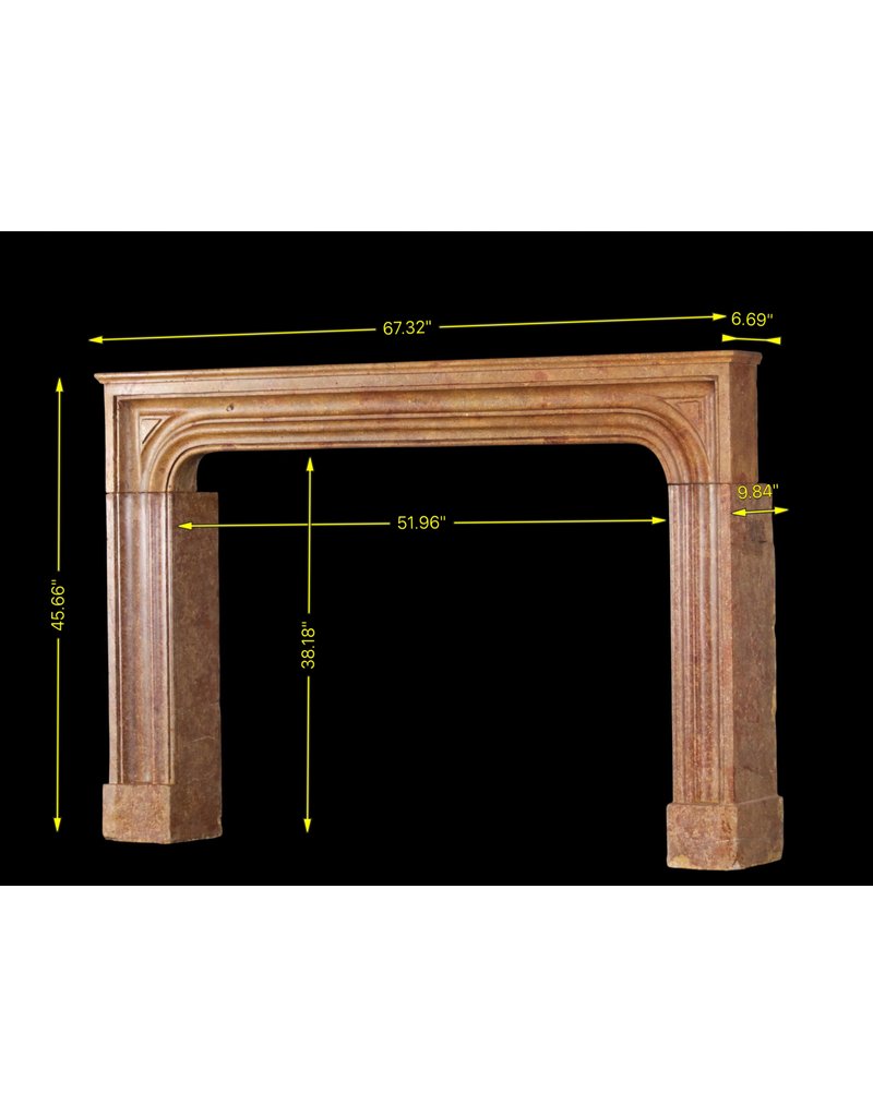 Siglo 17 Pequeño Duro Italiana Chimenea De Piedra Surround