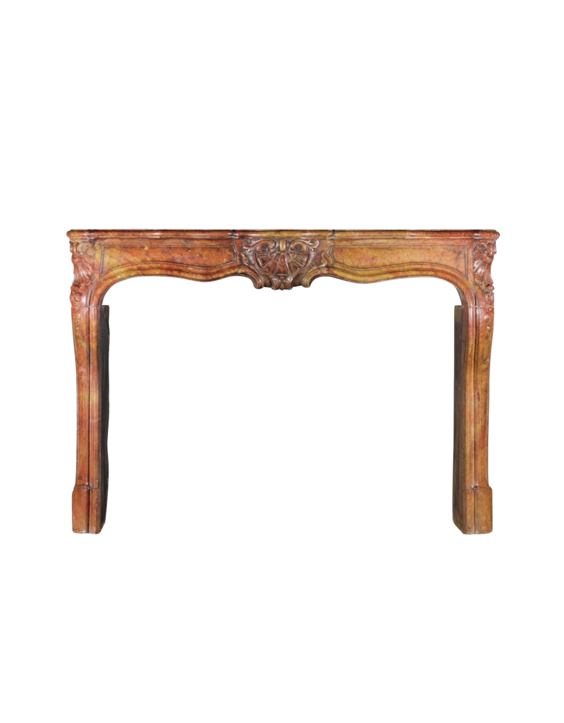 18Th Century Bicolor French Antique Fireplace Surround