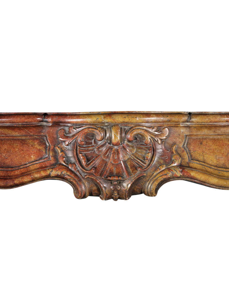 18Th Century Bicolor French Antique Fireplace Surround