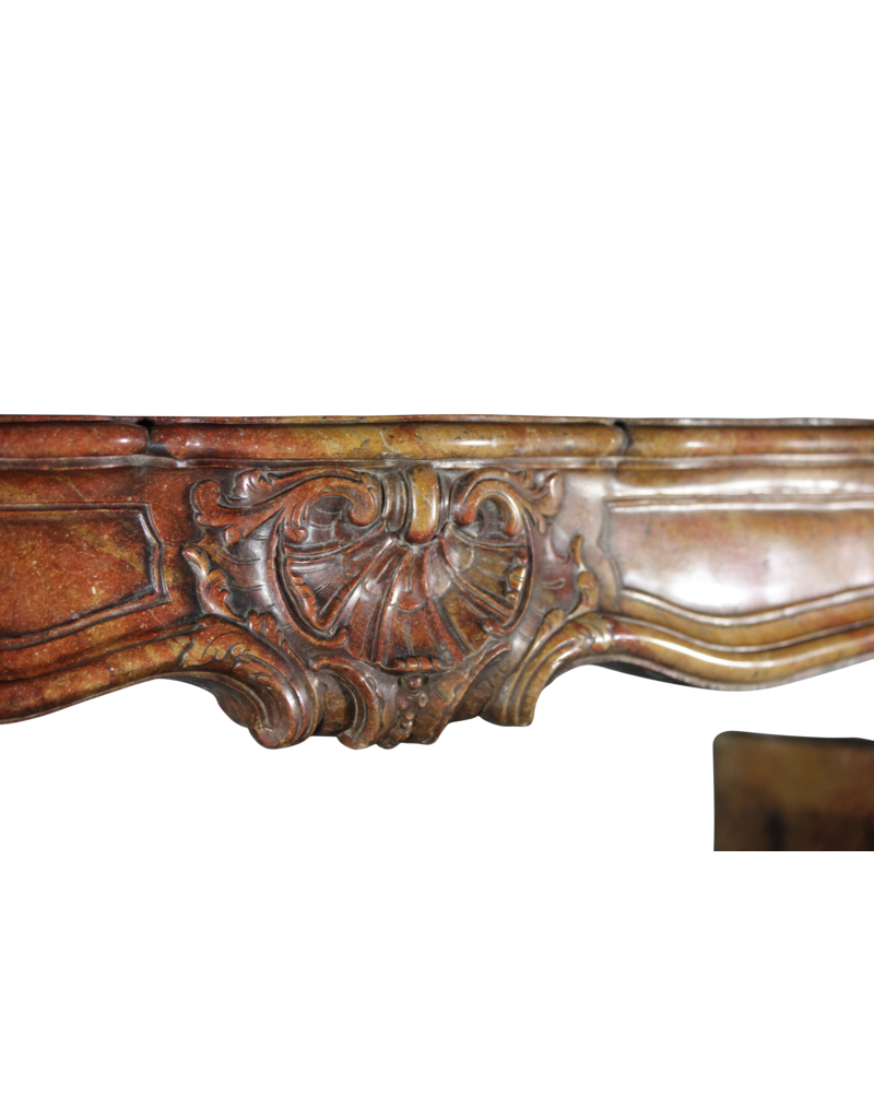 18Th Century Bicolor French Antique Fireplace Surround