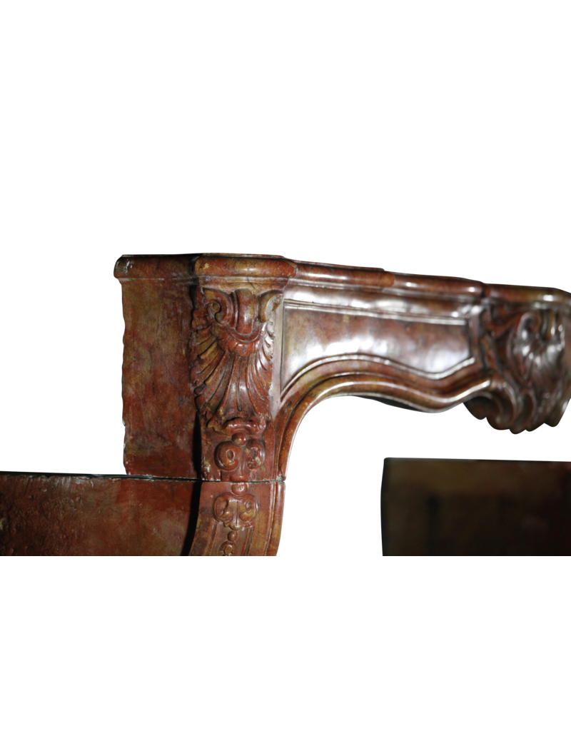 18Th Century Bicolor French Antique Fireplace Surround