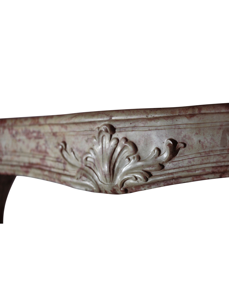 Grand 18Th Century Bicolor French Antique Fireplace Surround